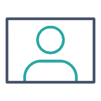 icon person in a frame